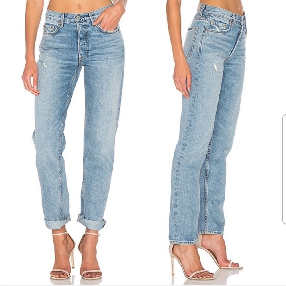 GRLFRND • helena high rise straight leg jean in last dance sz 27